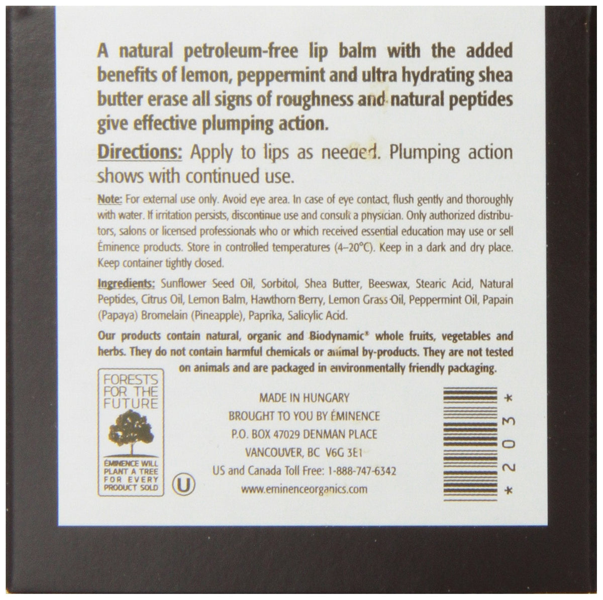 Eminence Citrus Lip Balm, 0.27 Fl Oz Beauty & Personal Care Eminence