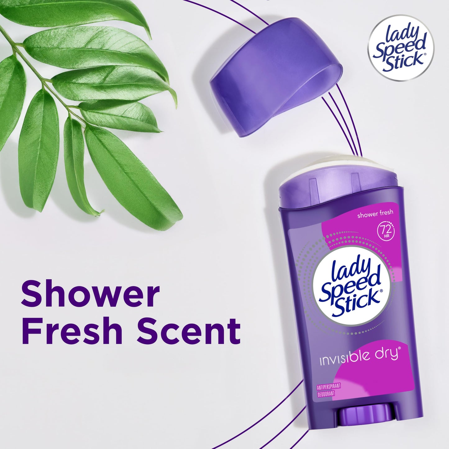 Lady Speed Stick Antiperspirant Deodorant for Women, 72 HR Sweat & Odor Protection, Invisible Dry, Shower Fresh Scent, 2.3 oz Stick (4 Pack) Beauty and Personal Care Lady Speed Stick