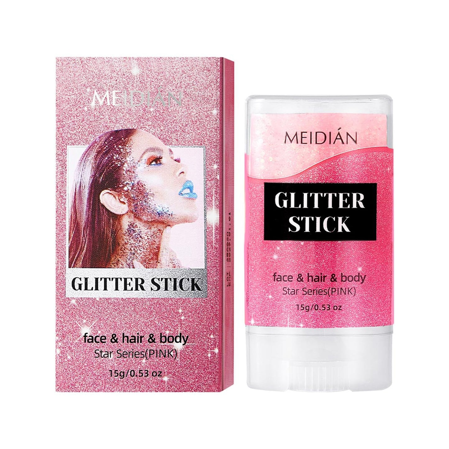 Body Glitter Stick Pink Glitter Face Paint Face Hair Body Makeup Festival Accessories Glitter Beauty & Personal Care ADMD