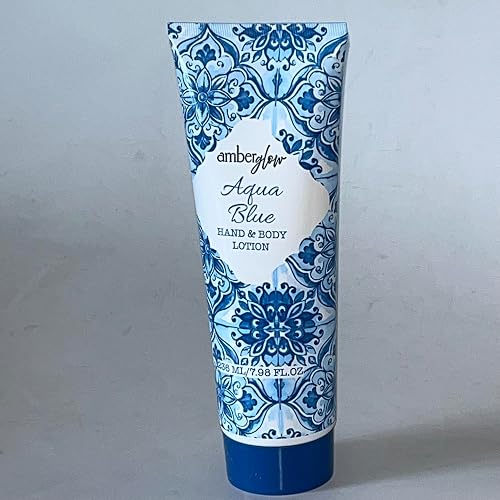 Amber Glow Aqua Blue Hand & Body Lotion, Deeply Hydrating, 7.98 Fl Oz Beauty & Personal Care Amber Glow