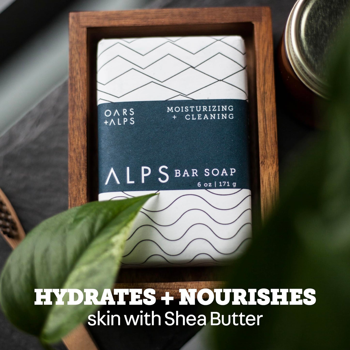 Oars + Alps Shea Butter & Jojoba Oil Exfoliating Bar Soap for Men, Deep Cleaning & Exfoliating Soap, Made with Clean Ingredients, All Skin Types Beauty & Personal Care Oars + Alps