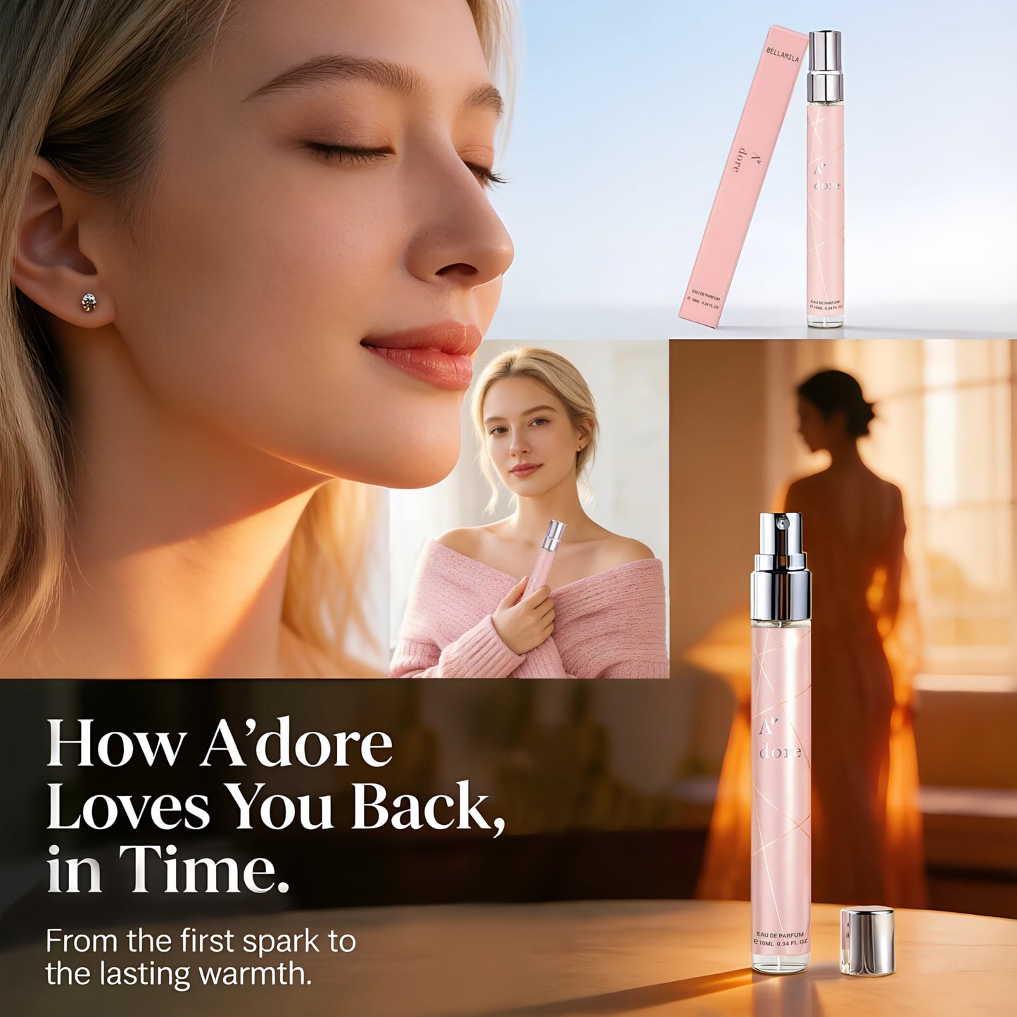 Bellamila Orange & Ambery Vanilla Travel Perfume Spray, Sweet & Warm Beauty & Personal Care Bellamila