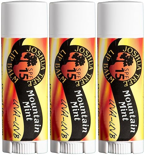 Joshua Tree Mountain Mint SPF 15 Organic Lip Balm (Pack of 3) Beauty & Personal Care JOSHUA TREE
