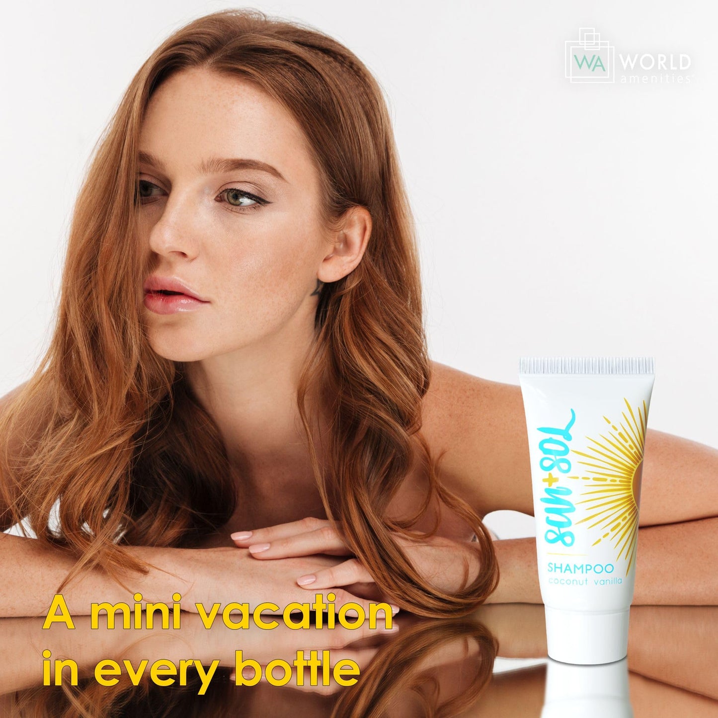 World Amenities - Sun + Sol Bulk Cleansing Shampoo with Warm Coconut & Vanilla Fragrances, Travel Size Toiletries, Mini Hotel Amenities, 0.7 Oz, 50 Beauty & Personal Care World Amenities