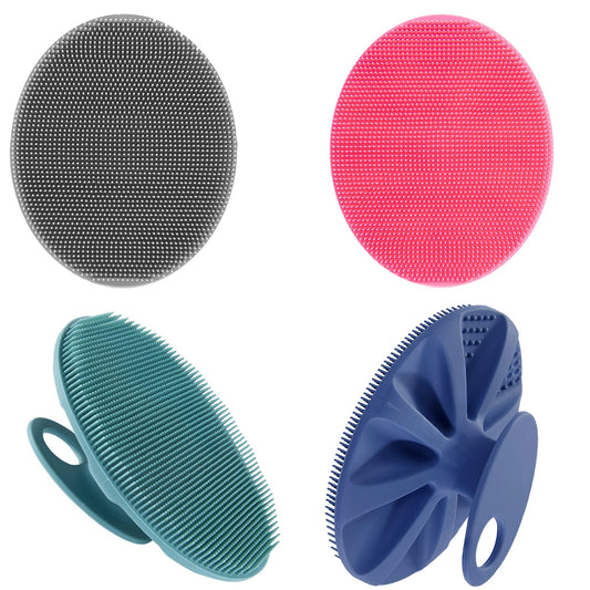 Food-Grade Soft Silicone Body Cleansing Brush Shower Scrubber, Gentle Exfoliating and Massage for All Kinds of Skin (Pack of 4) Beauty & Personal Care INNERNEED
