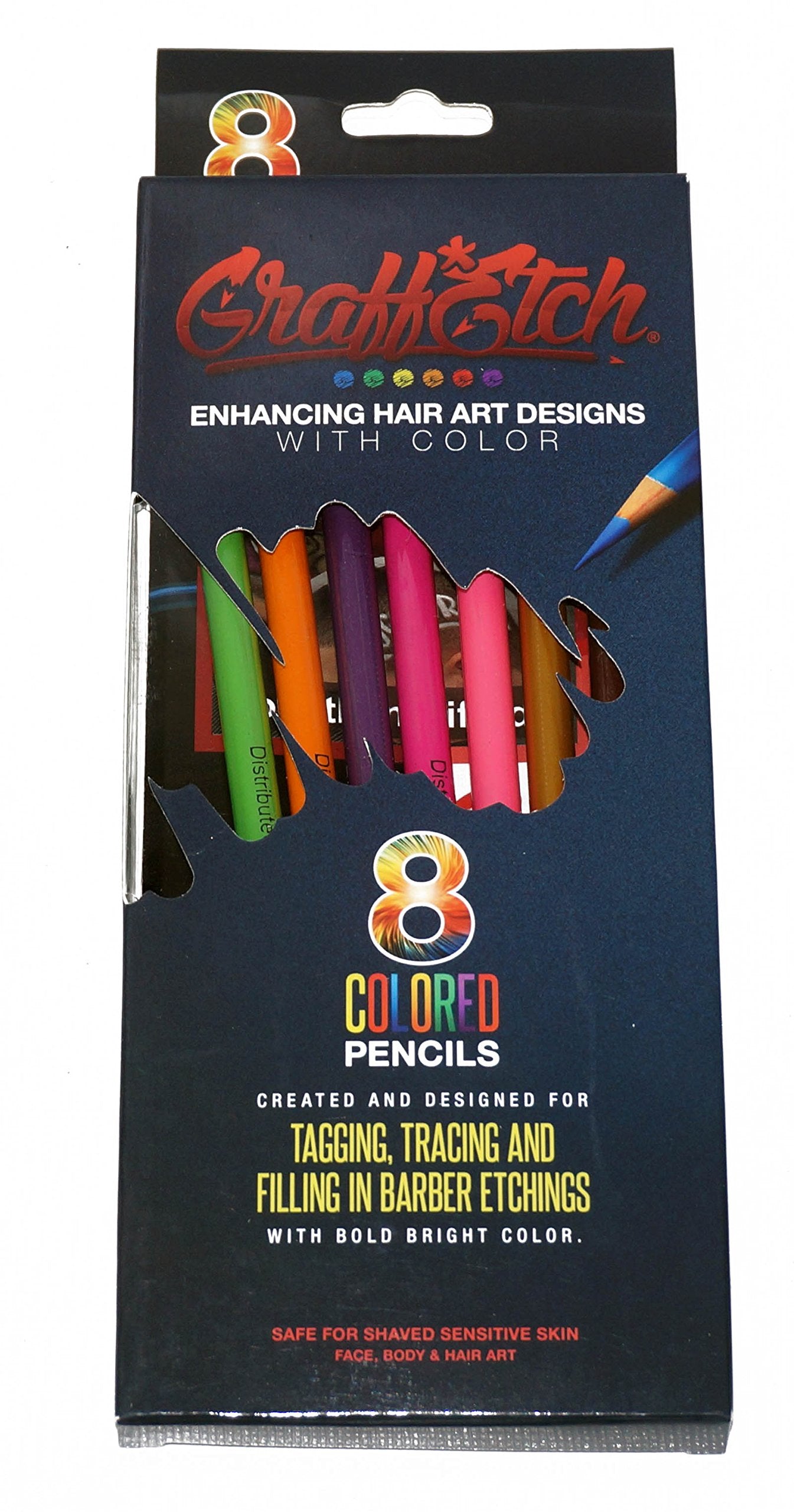 Graff Etch Hair Design Colored Pencils Neon Set Beauty & Personal Care Graff Etch