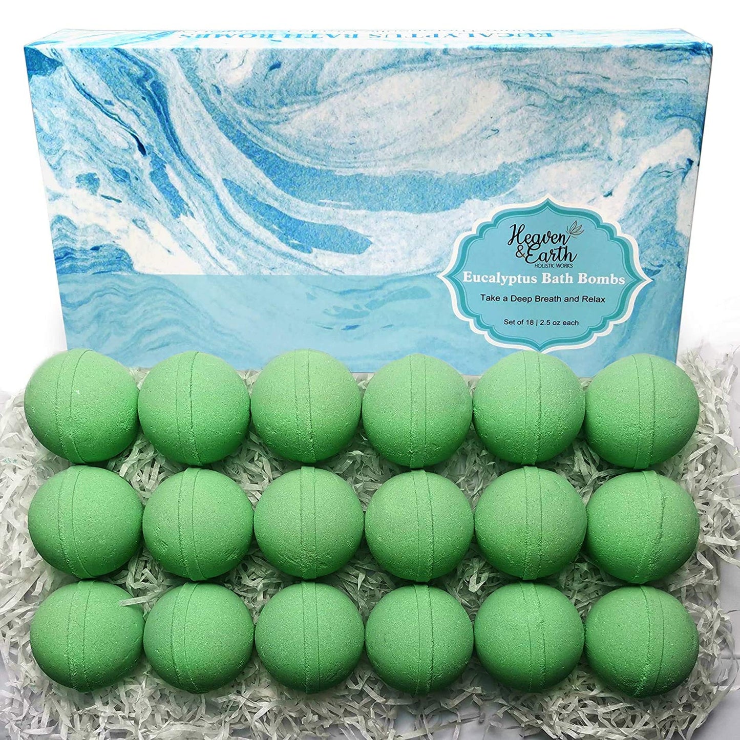 Bath Bomb Gift Sets for Men. 18 Therapeutic Spearmint Eucalyptus Bath Bombs for Sore Muscles. Best Mens Bath Bomb Gift Box for Him & Her Beauty and Personal Care Joanne Arden Organics