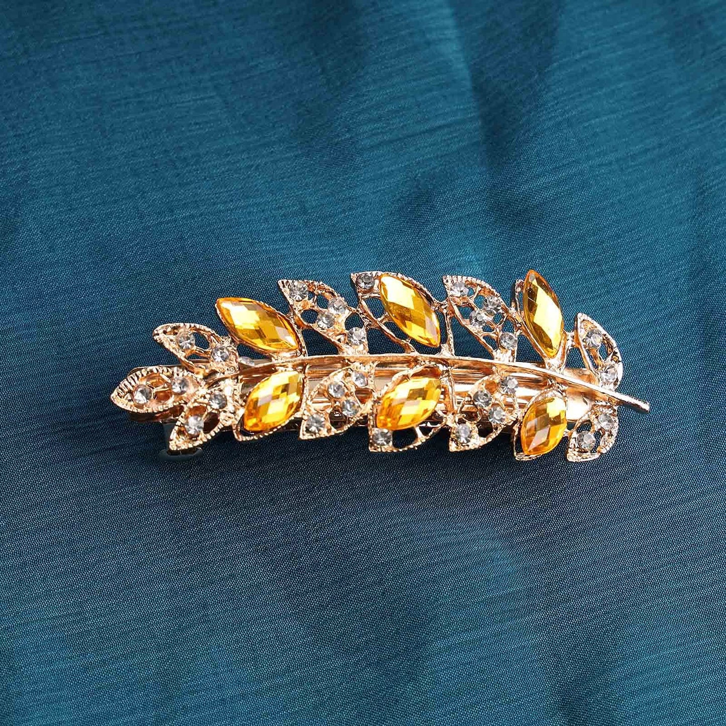 Yheakne Bridal Rhinestone Hair Clip Comb Gold Crystal Wedding Headpieces Shining Headwear Crystal Hair Barrette Pin Bridal Hair Accessories for Women Beauty & Personal Care Yheakne