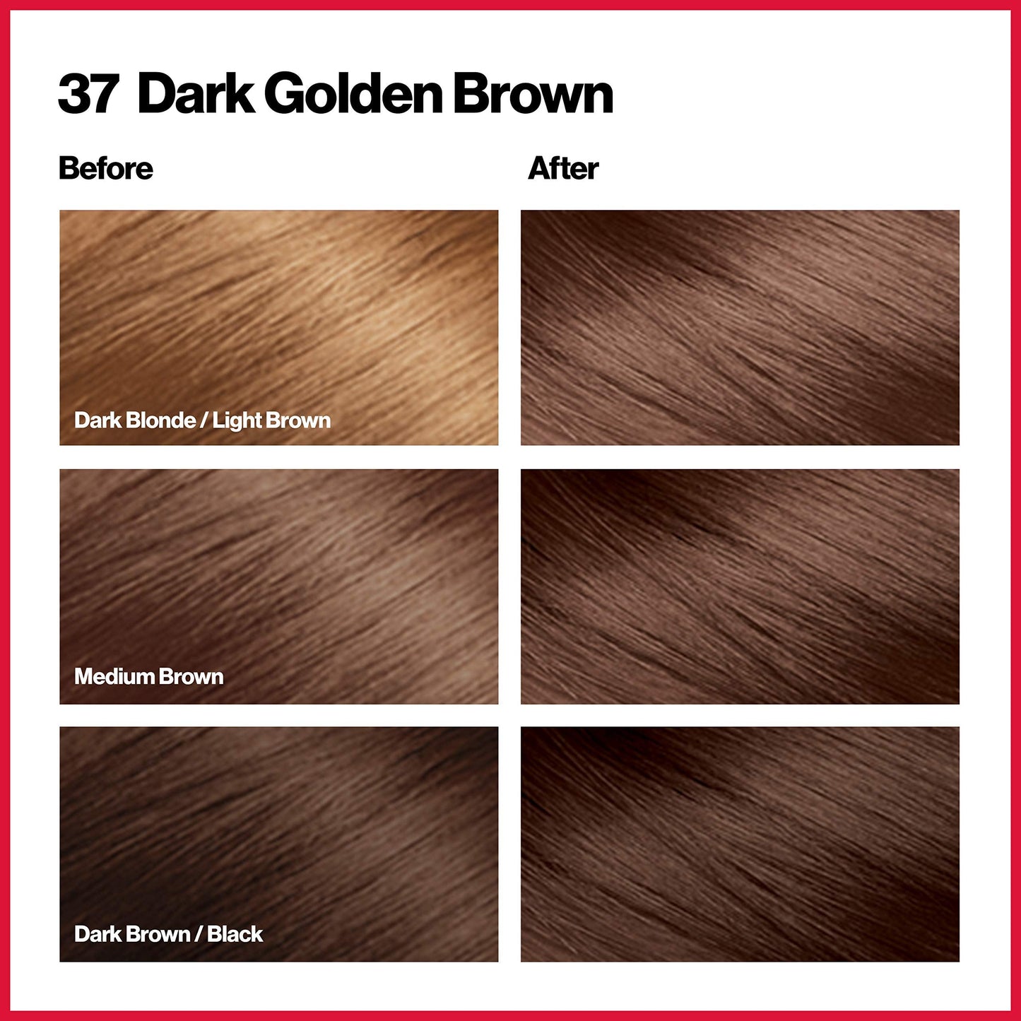 Revlon Permanent Hair Color, Permanent Hair Dye, Colorsilk with 100% Gray Coverage, Ammonia-Free, Keratin and Amino Acids, 37 Dark Golden Brown, 4.4 Beauty & Personal Care REVLON