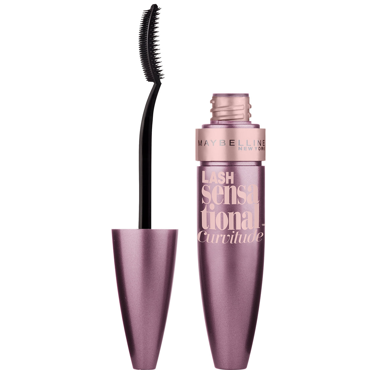 Maybelline New York Lash Sensational Curvitude Washable Mascara, Brownish Black, 0.33 fl. oz.