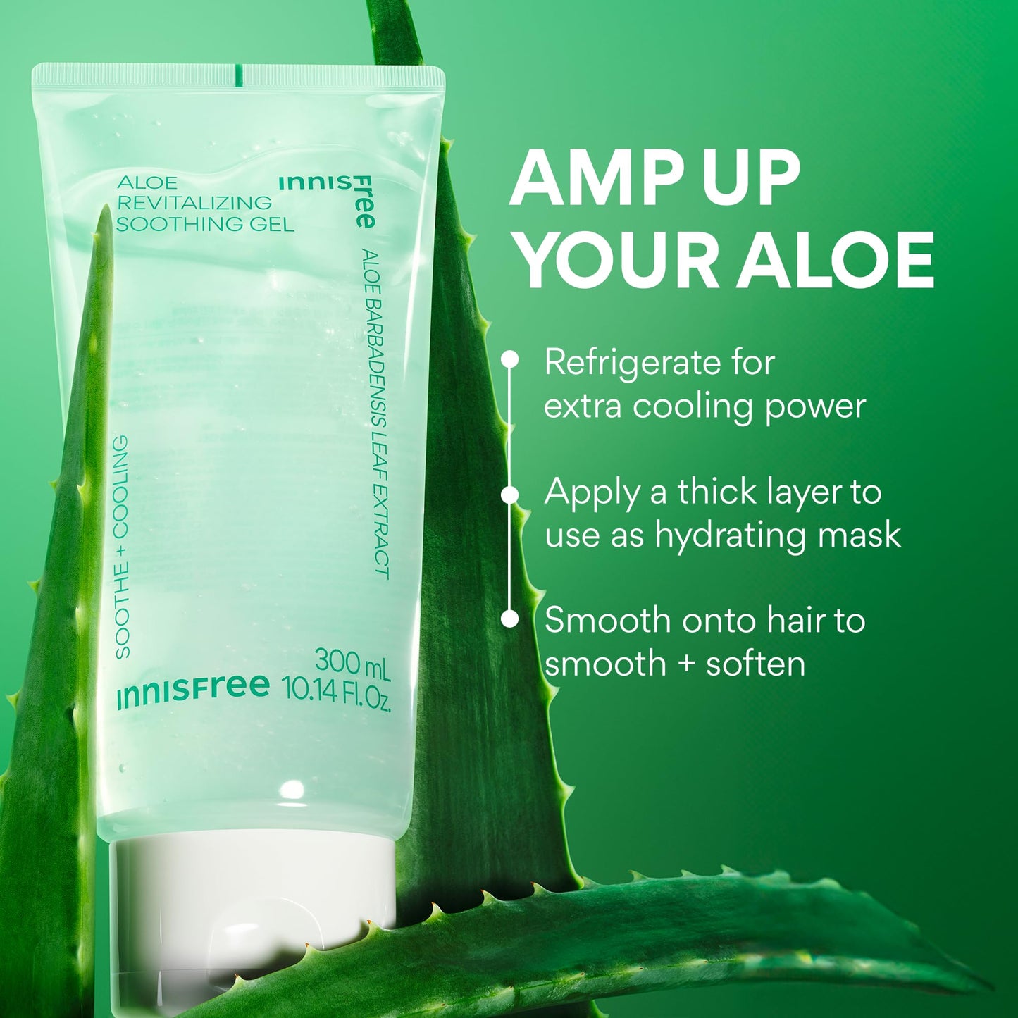 innisfree Aloe Vitalizing Soothing Gel Hydrating Face & Body Moisturizer Beauty & Personal Care innisfree