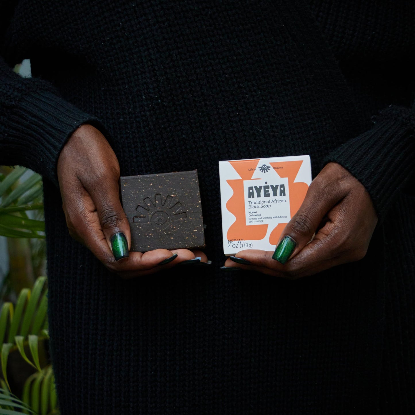 AYÉYA African Black Soap Bar, Cedarwood (Honor) - Exfoliating Bar Soap for Aging Skin, 4 Oz Beauty & Personal Care Ayeya