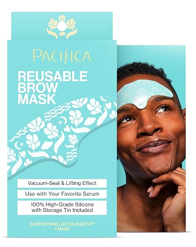 Pacifica Reusable Brow Mask - 100% Silicone Forehead Wrinkle Patch for Brow Lift, Reusable Anti-Wrinkle Pad Smooths Frown Lines, Vegan Beauty & Personal Care Pacifica