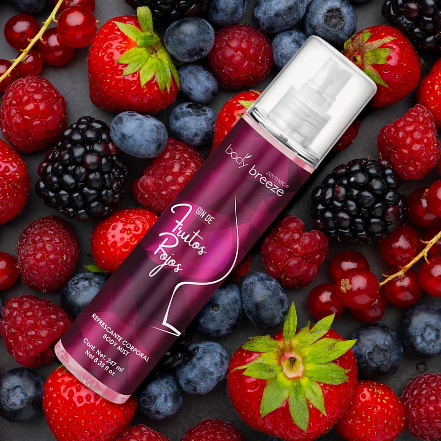 Zermat Gin de Frutos Rojos, Body Mist for Women -Formulated with glycerin to help preserving skin hydration. 8.35 Fl. Oz. Beauty & Personal Care Zermat