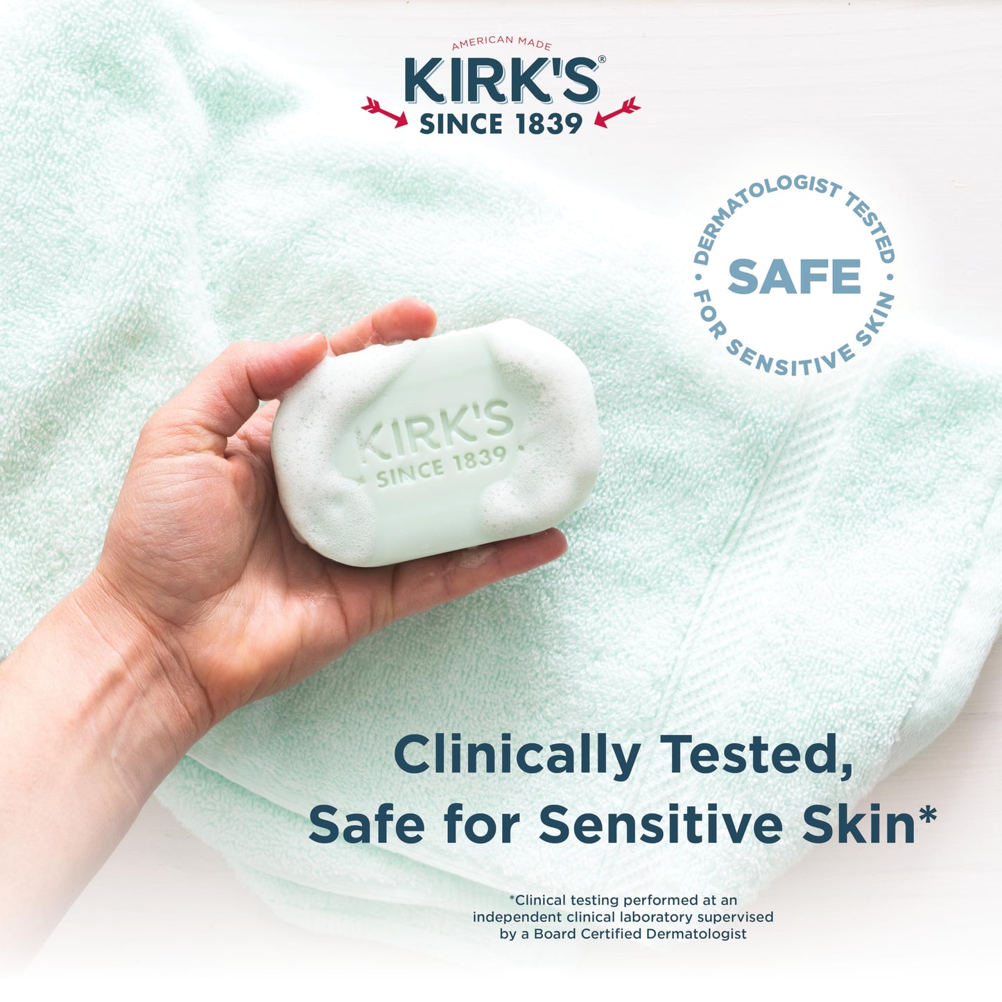 Kirk's Natural Original Coco Castile Soap with Aloe Vera, Pack of 3 Beauty & Personal Care Kirk's