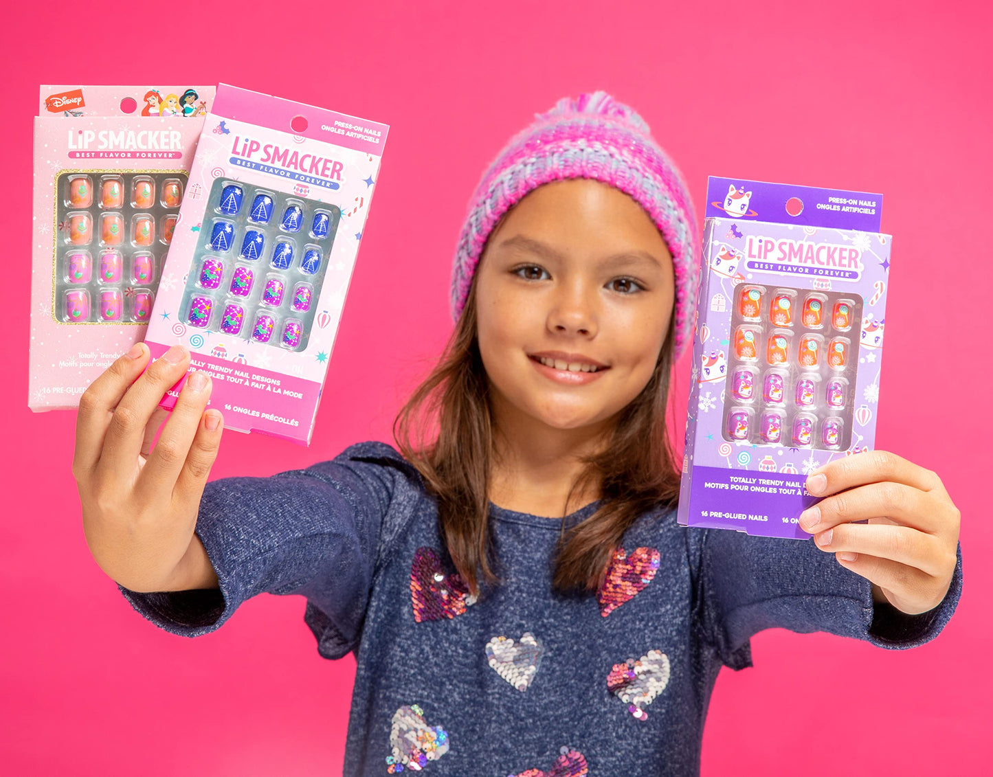 Lip Smacker Original & Best Holiday Press On Nails Stocking Christmas Gifts For Girls Kids Beauty & Personal Care Lip Smacker