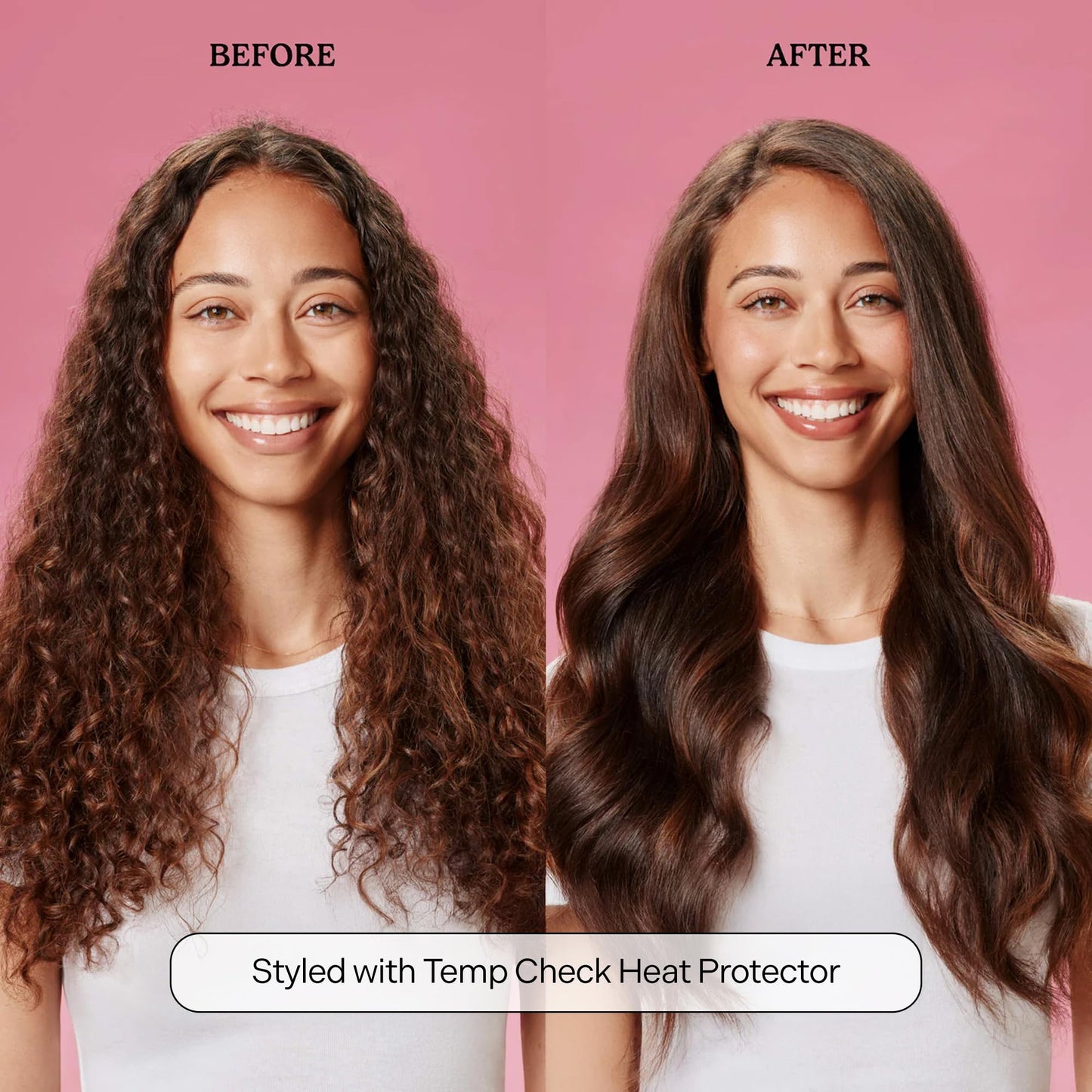 Mane Temp Check Heat Protection Spray for Hair - Anti Frizz Heat Protectant for All Hair Types - Helps Fight Damage, Split Ends & Breakage - Made Beauty & Personal Care Mane