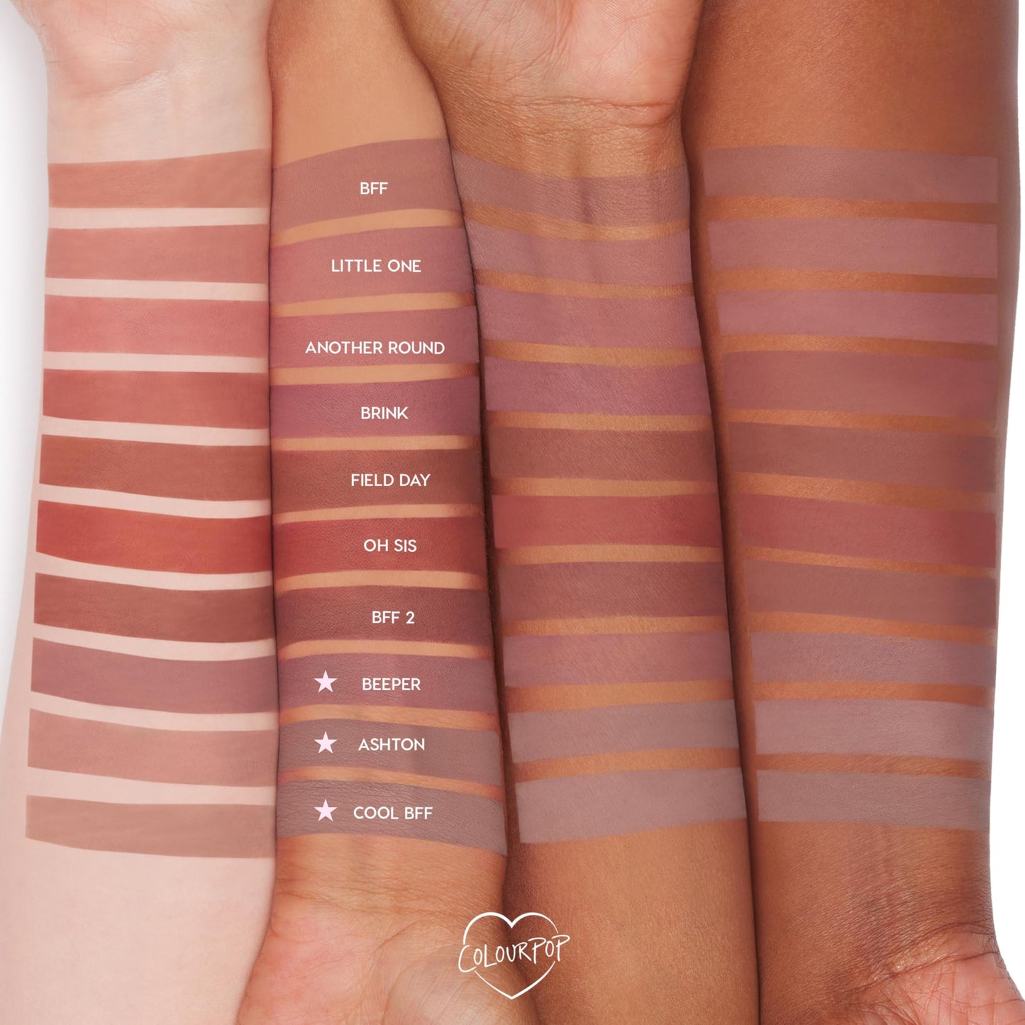 ColourPop Cool Group Chat Lippie Lip Pencil Kit - High-Pigment, Long-Lasting & Sharpenable Lip Liner with High-Impact Color - Includes Shades Ashton Beauty & Personal Care ColourPop