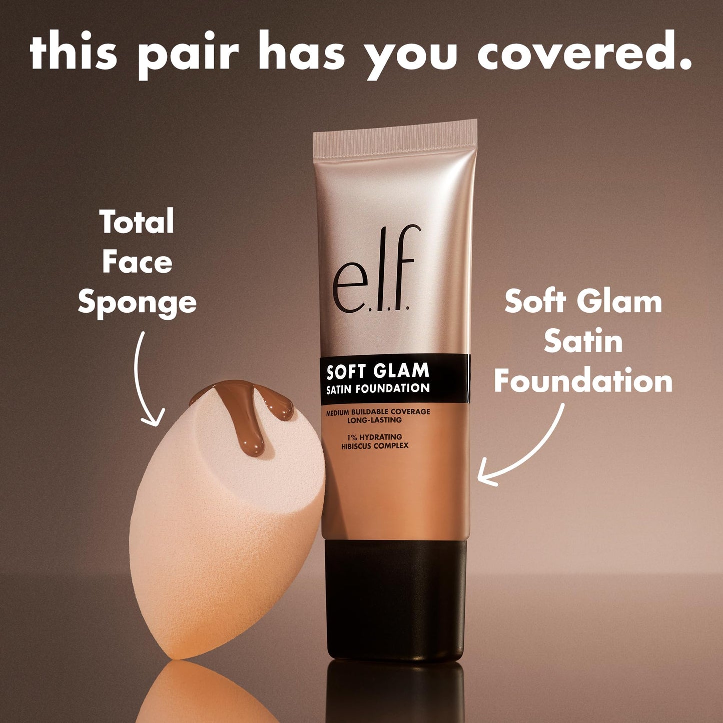 e.l.f. Soft Glam Foundation, Medium Coverage, Long-Lasting & Buildable Foundation For A Smooth, Satin Finish, Vegan & Cruelty-Free, 25 Light Neutral Beauty & Personal Care e.l.f.