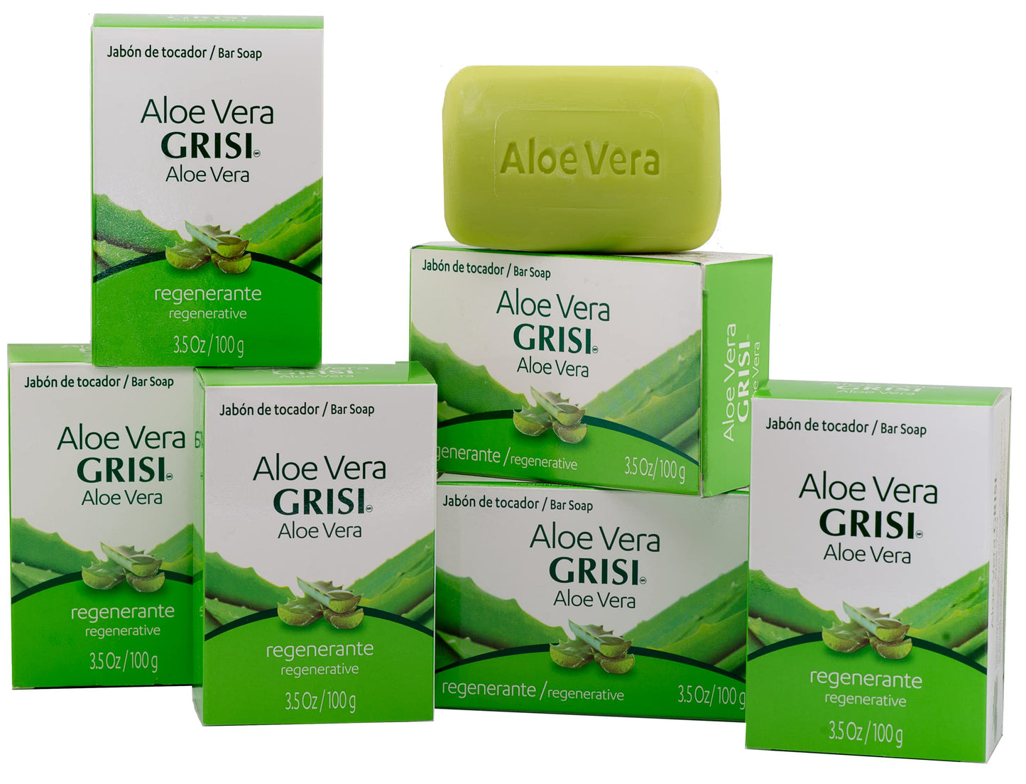 Grisi Aloe Vera Soap, Cleansing Soap with Aloe Vera, Soothing and Refreshing your Skin, 6-Pack of 3.5 Oz each, 6 Bar Soaps Beauty & Personal Care Grisi