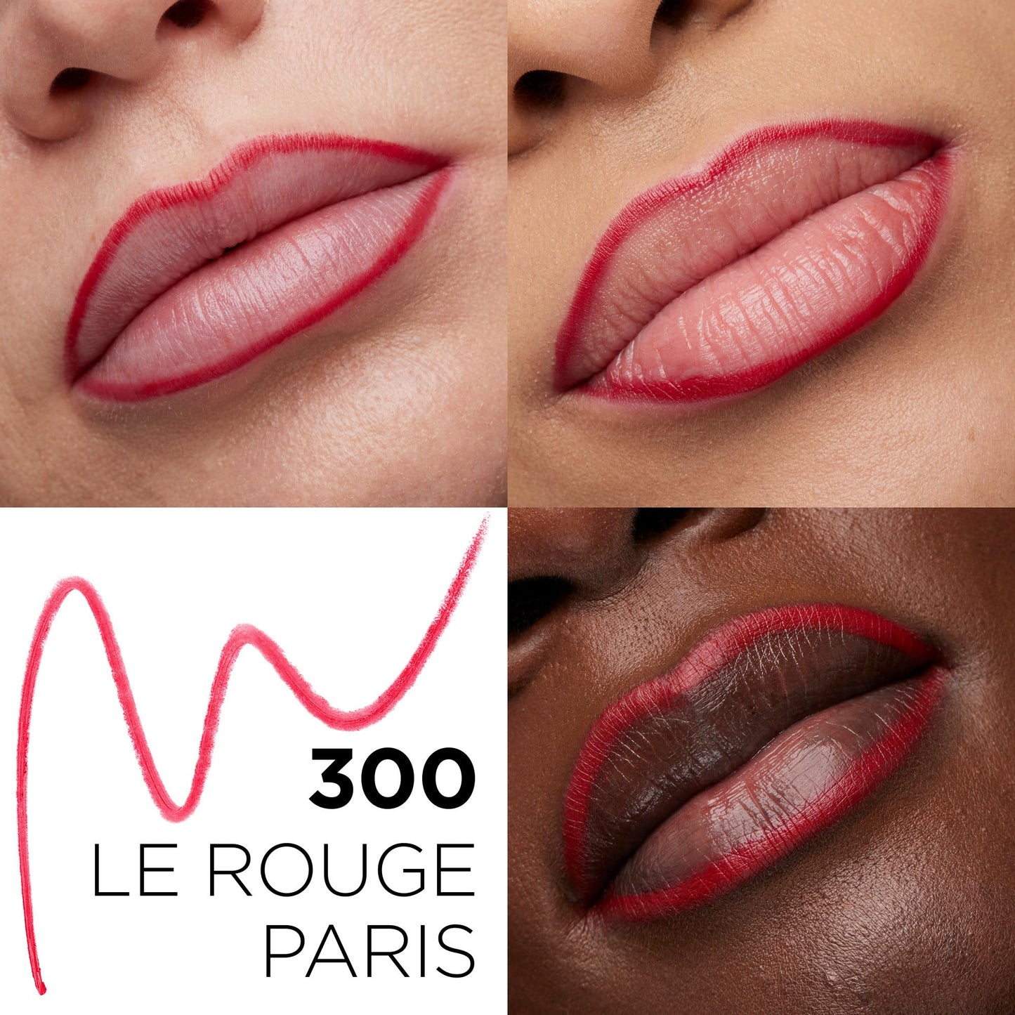 L'Oreal Paris Colour Riche Lip Liner Pencil, Creamy Lip Liner with Omega 3 and Vitamin E, 300 Le Rouge Paris (True Red) Beauty & Personal Care L'Oreal Paris