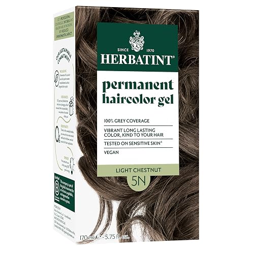 Herbatint 5N Light Chestnut Permanent Hair Dye For Women - For Up To 100% Gray Coverage of Resistant Gray Hair - Ammonia-Free, Alcohol-Free & Vegan Beauty & Personal Care Herbatint