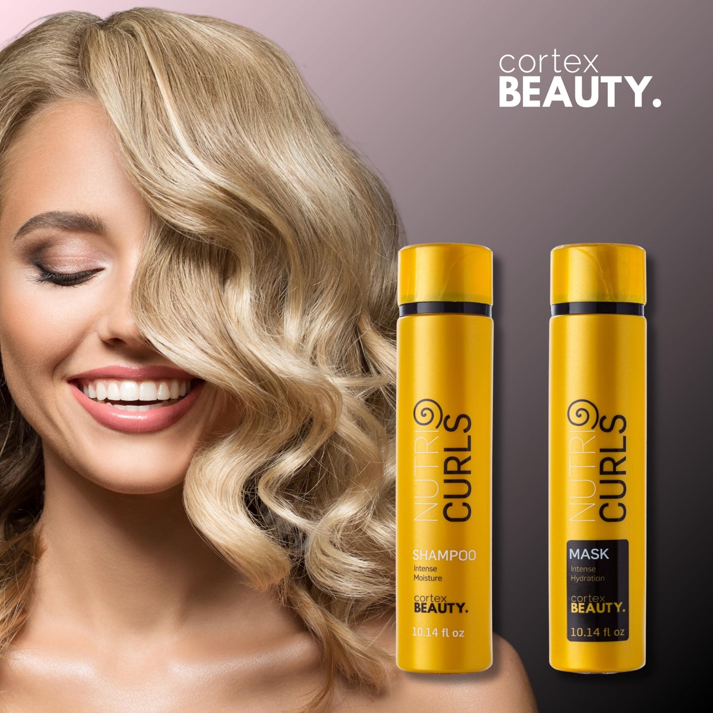 Cortex Beauty Nutri Curls | Curl Enhancing Shampoo & Mask Bundle | 10.14oz Beauty & Personal Care Cortex International