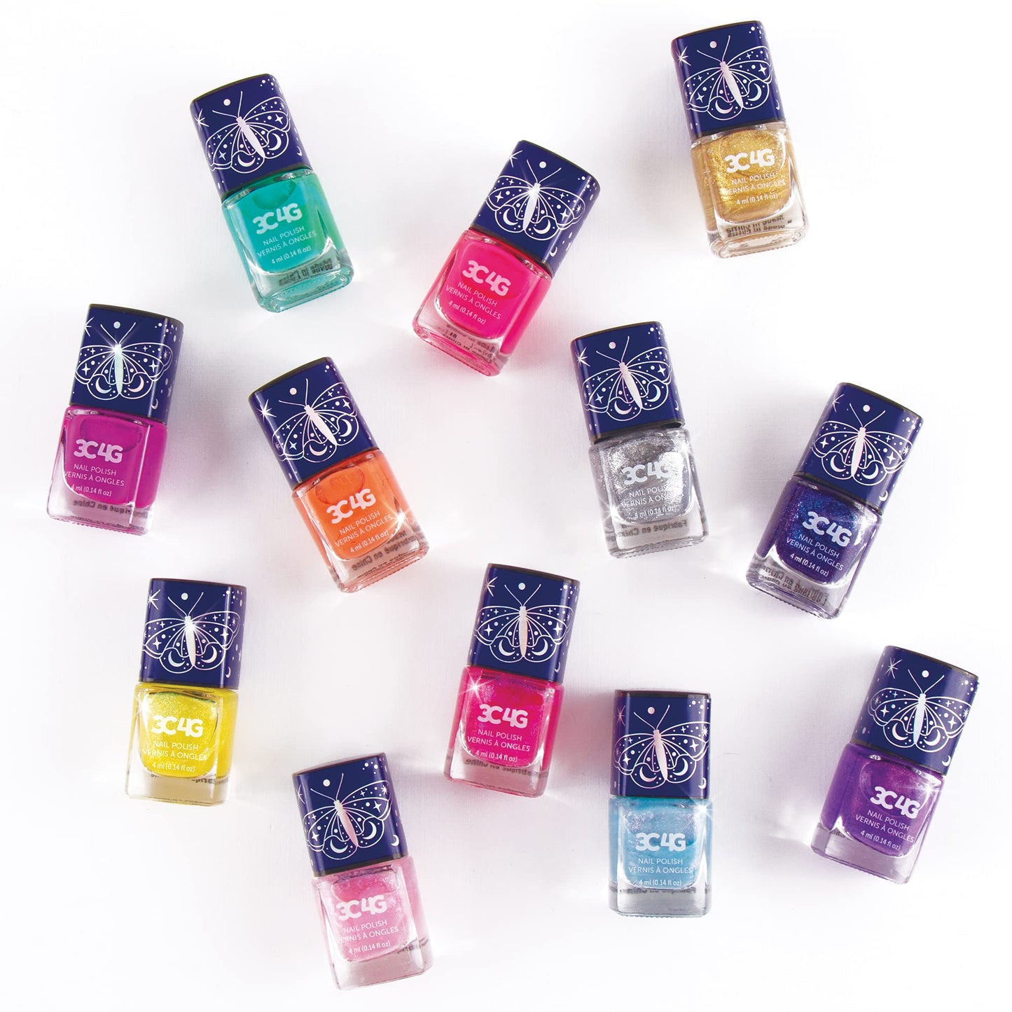 Celestial 12-Pack Nail Polish Tower for Girls & Teens - 12 Vibrant, Non-Toxic Colors - Safe & Fun Nail Polish Set for Kids Ages 8+ Perfect Beauty & Personal Care 3C4G THREE CHEERS FOR GIRLS