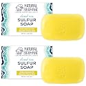 Natural Elephant Dead Sea Sulfur Soap 4.4 oz with Dead Sea Salt, Aloe Vera, Sulphur Face and Body Cleanser Bar for All Skin Types (2 Pack (2 4.4 Ounce Beauty & Personal Care Natural Elephant