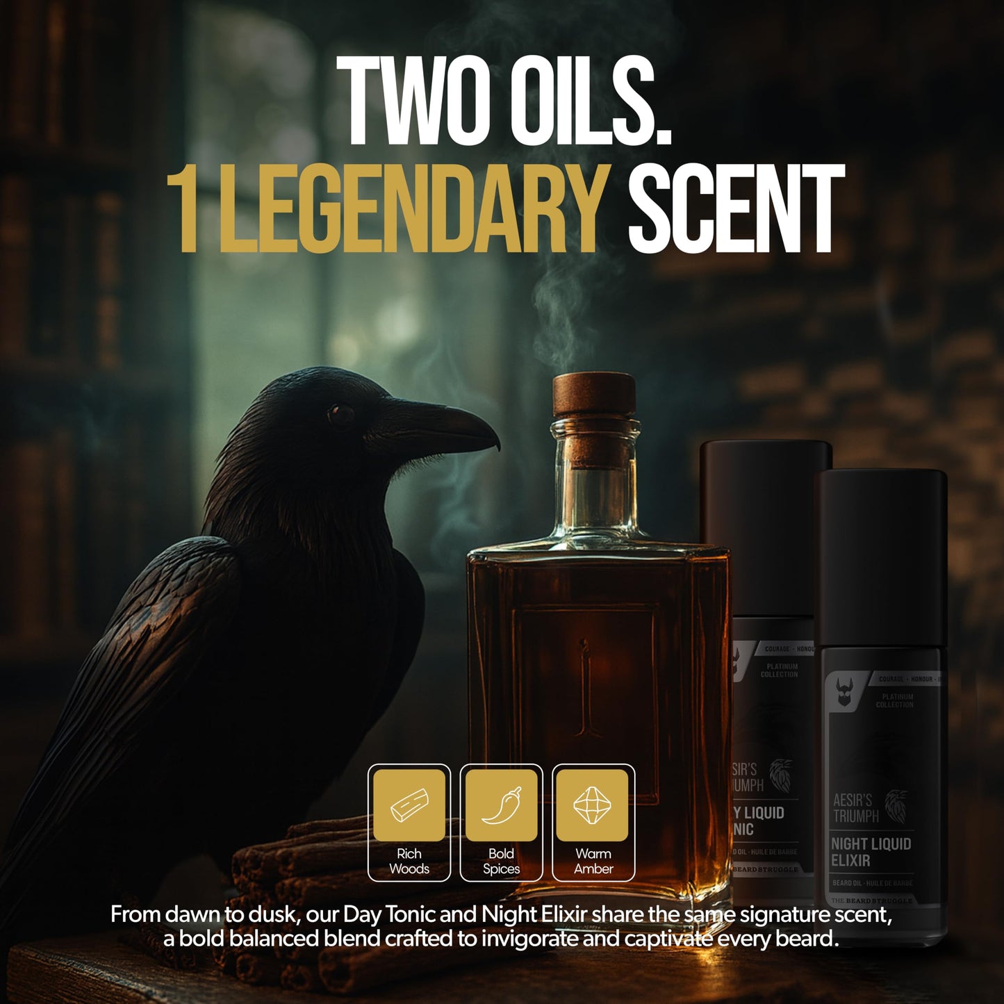 The Beard Struggle Tonic + Elixir Beard Oil Bundle - Platinum Collection - Grooming Beard Oil - Softens, Moisturizers, and Strengthens Beard Growth Beauty and Personal Care The Beard Struggle