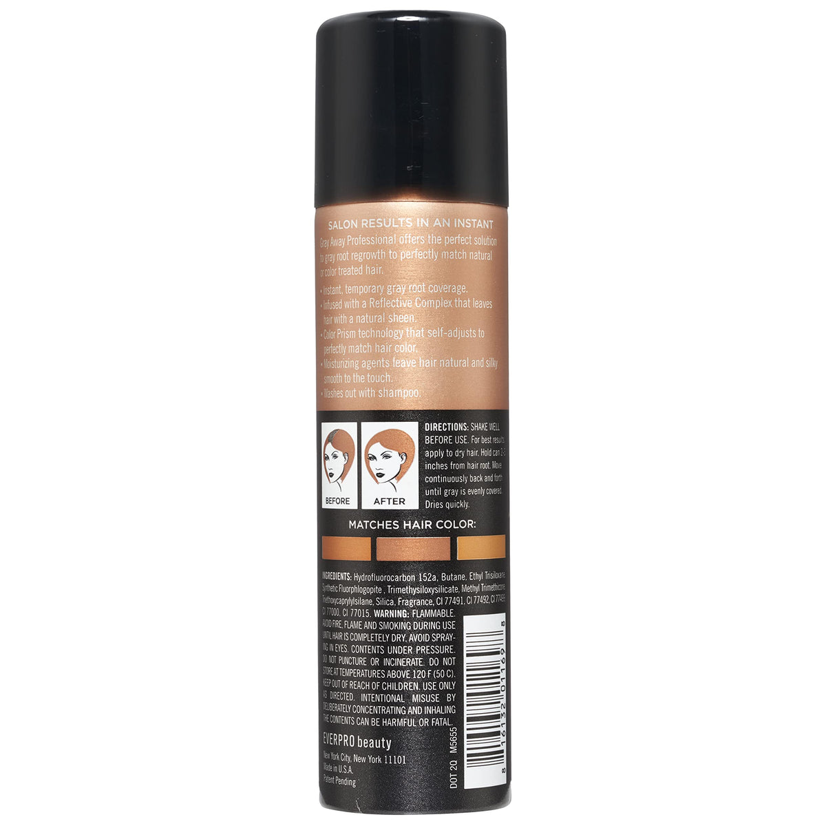 Gray Away Pro Root Concealer - Light Brown by Everpro for Women - 2 oz Concealer