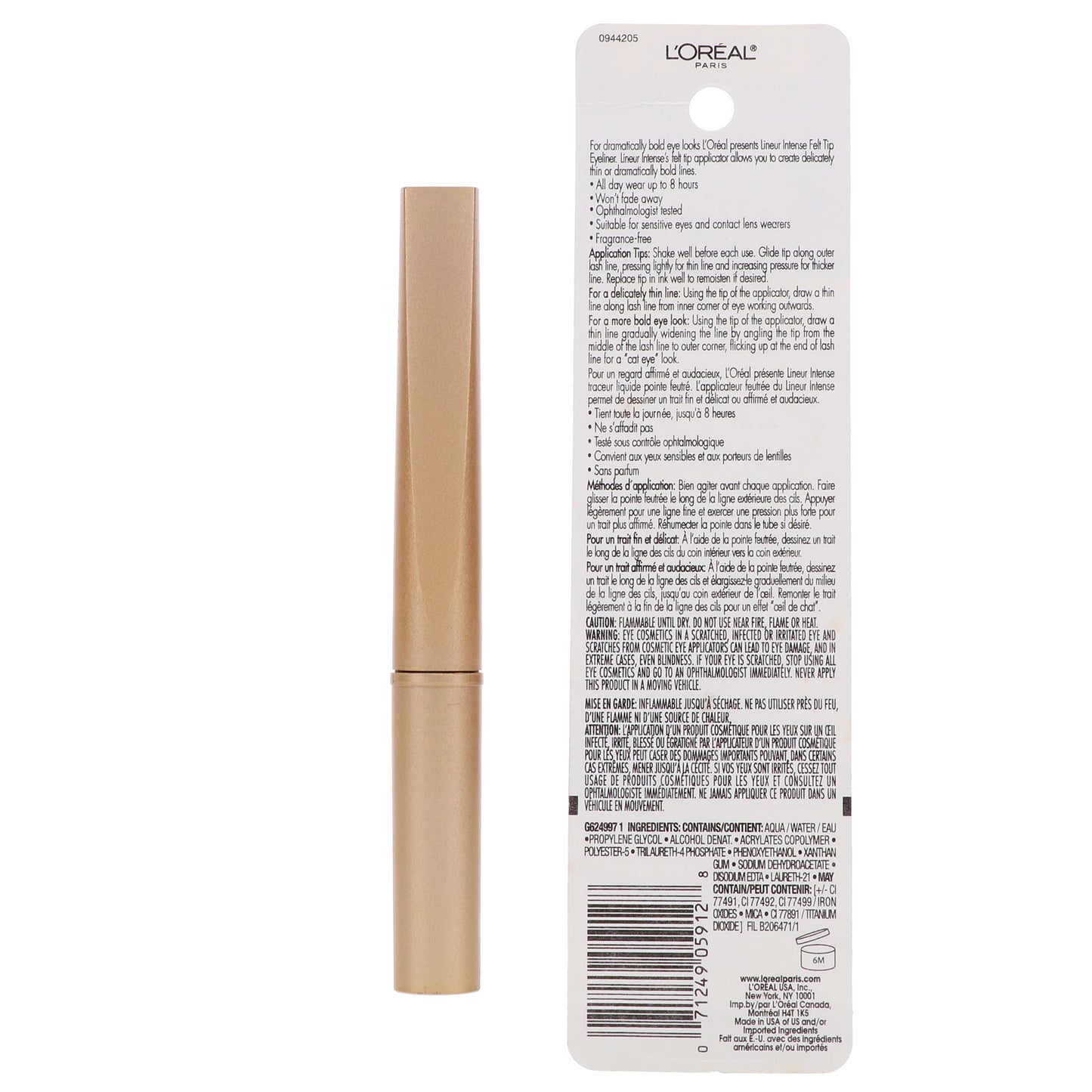 L’Oreal ParisLineur Intense Felt Tip Liquid Eyeliner, Black Mica [610], 0.05 oz (Pack of 2) Beauty & Personal Care L'Oreal Paris