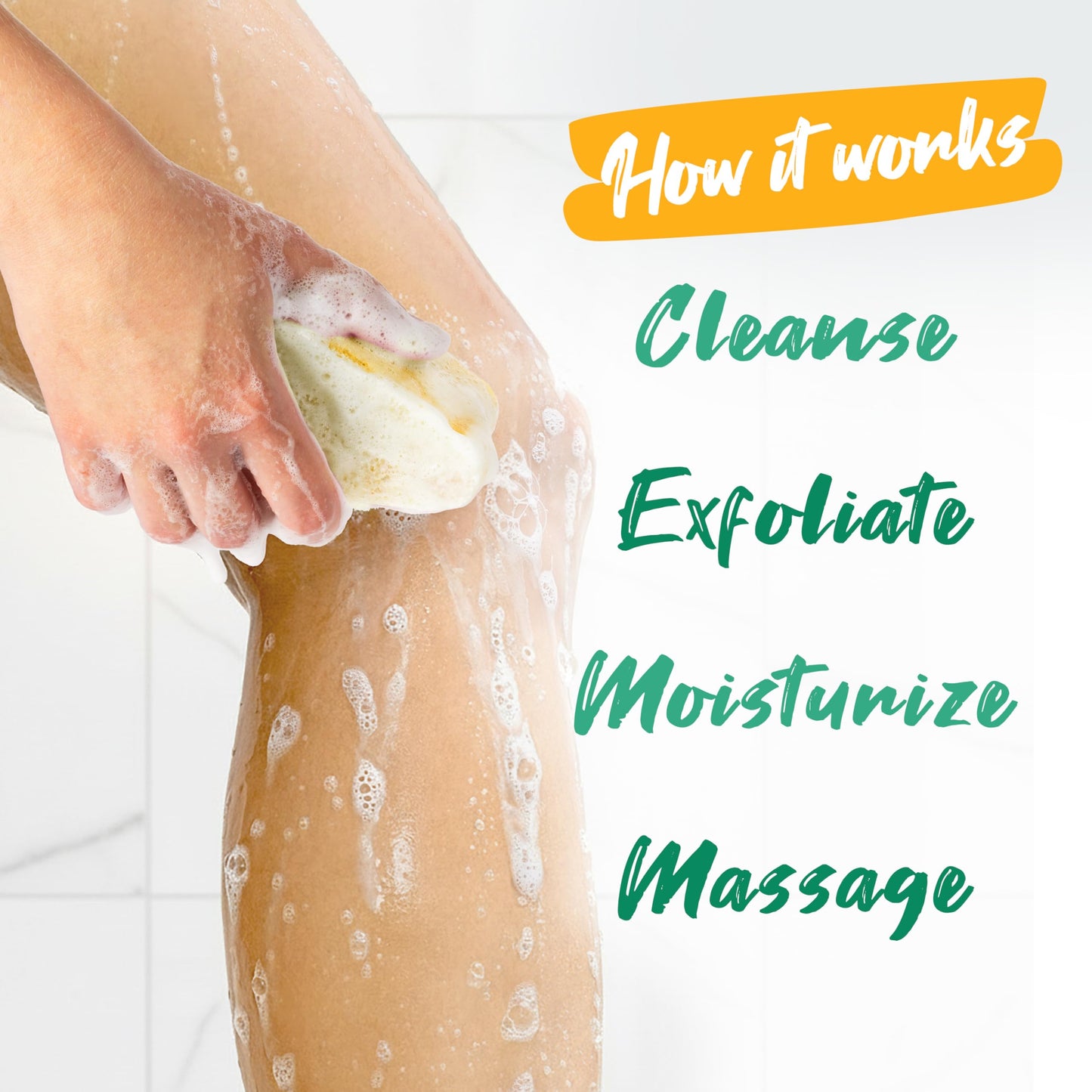 Spongeables Anti Cellulite Body Wash in a 20+ Wash Sponge, Citrus, 3 Count Beauty and Personal Care Spongeables