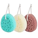 KECUCO 3 Pcs Bath Sponge for Women, Men, Teenager, Body Wash Sponges Loofah Body Scrubber, 3 Colors & Large Size Shower Pouf Cleaning Loofahs Beauty & Personal Care KECUCO