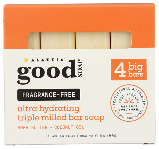 Alaffia, Good Soap Unscented Shea Value Pack 4 Count, 5 Ounce Beauty & Personal Care Alaffia