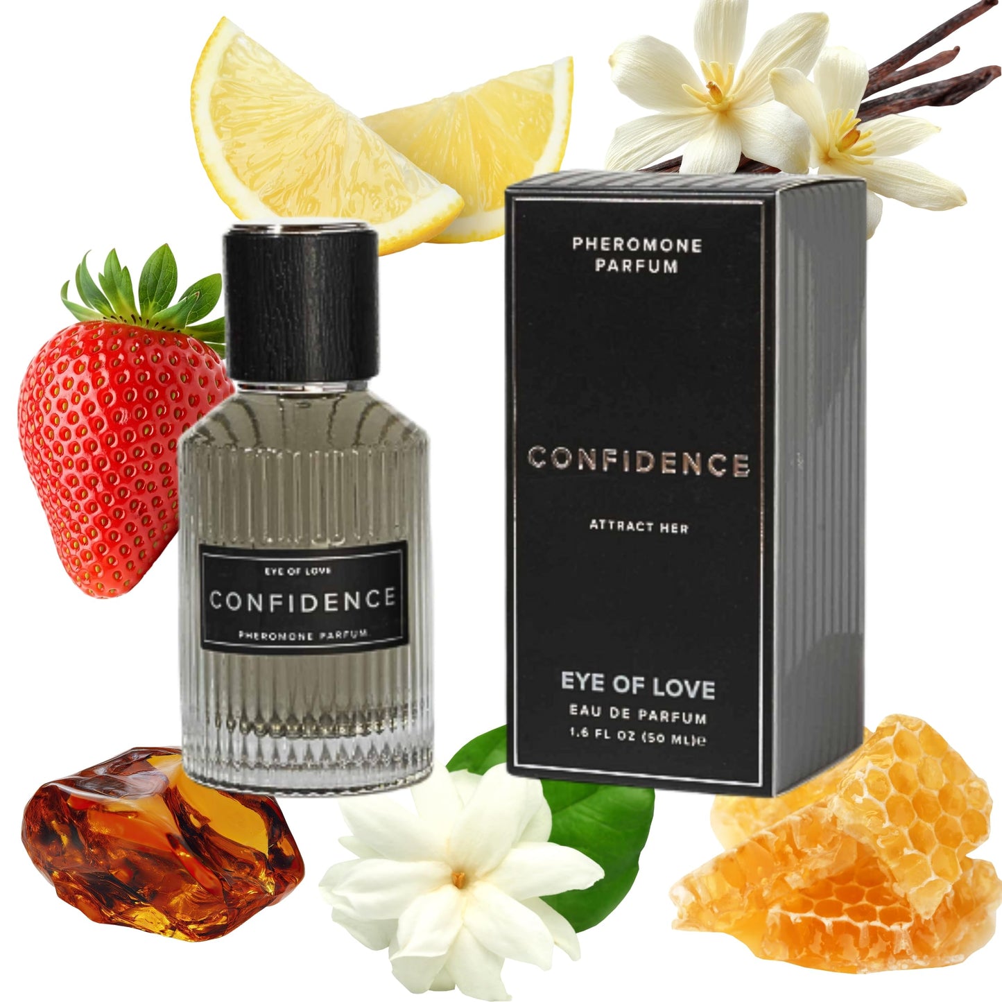 Eye Of Love Confidence Pheromone Parfum Deluxe for Men 50ml, Musky Citrus Cologne for Daily Wear, Professional and Social Use Beauty & Personal Care EOL EYE OF LOVE