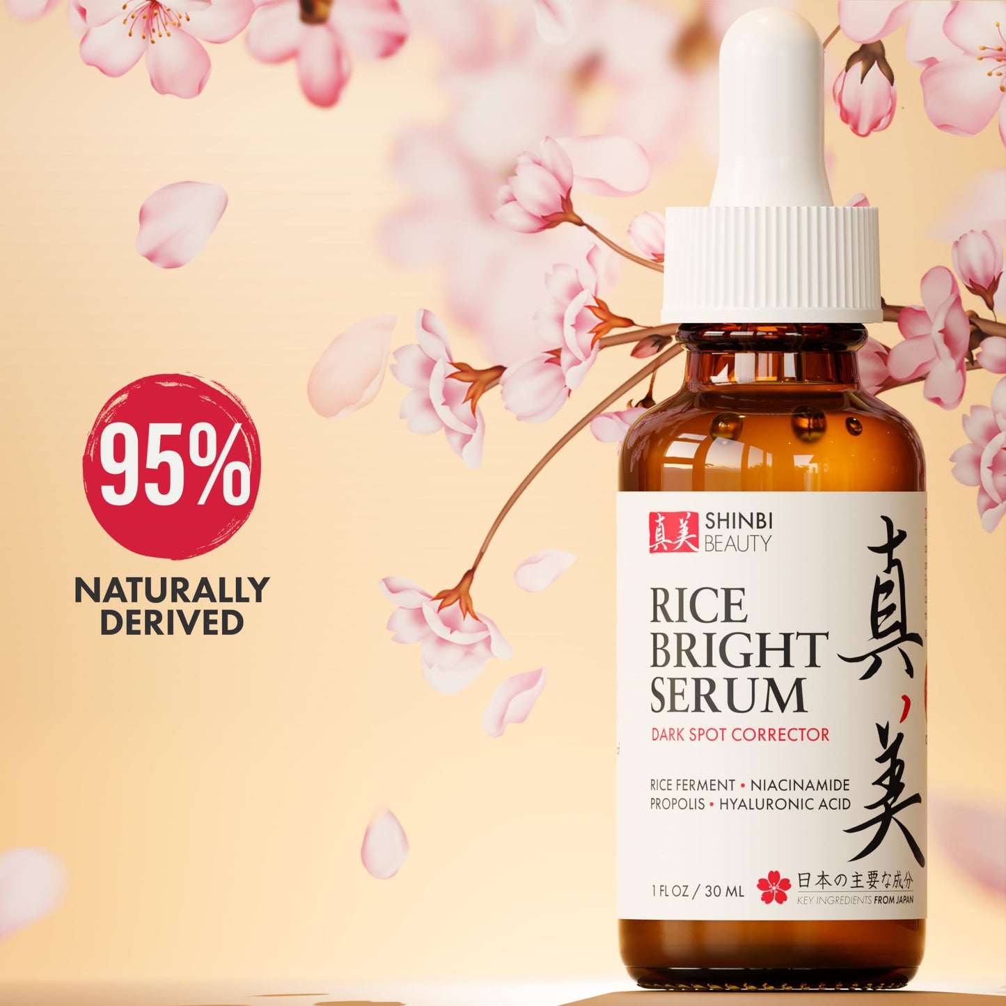 Shinbi Beauty Japanese Skincare Products - Niacinamide Melasma Brightening Serum for Dark Spots, Hyperpigmentation & Uneven Skin Tone 1oz Beauty & Personal Care Shinbi Beauty