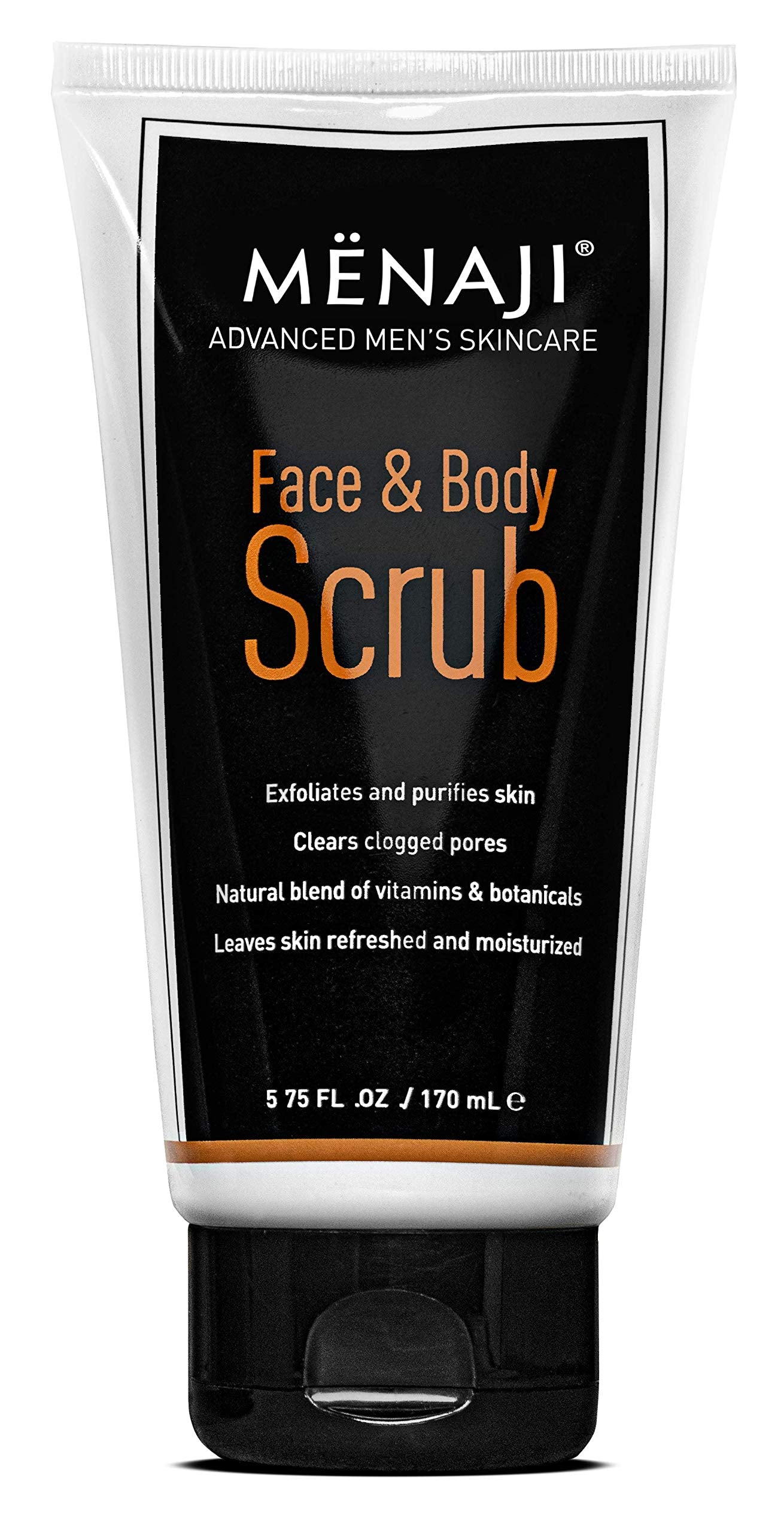 MËNAJI Face & Body Scrub - Exfoliating Mens Face Wash and Body Scrub - Deep Clean for Sensitive Skin - All Natural Skin Care - 5.75 Fl Oz Beauty & Personal Care Menaji