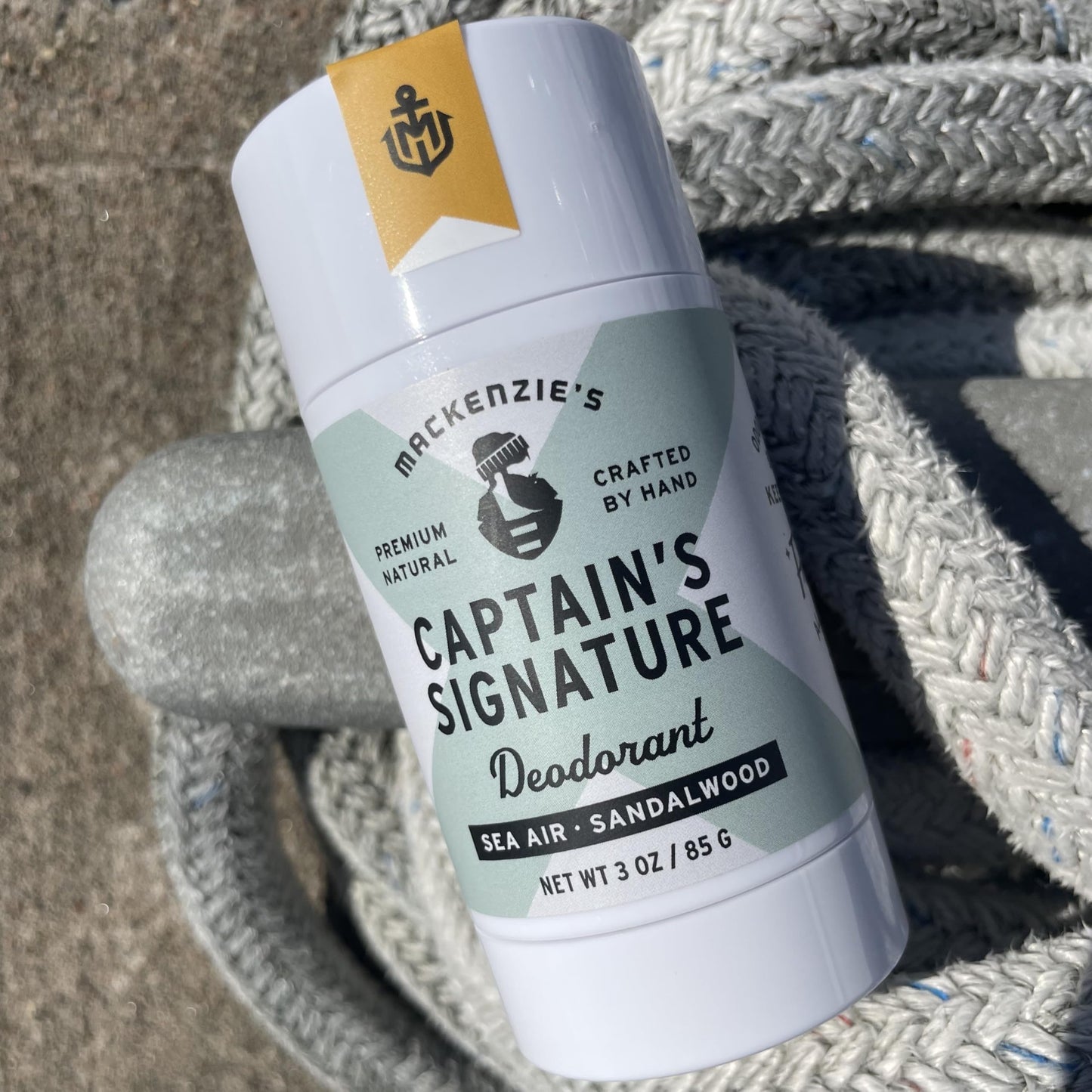 MacKenzie's Captain's Signature Deodorant - Gifts for Fisherman - Gifts for Men - Aluminum Free - Natural Deodorant - Sea Air & Sandalwood Scented - 3 Beauty and Personal Care MACKENZIE'S