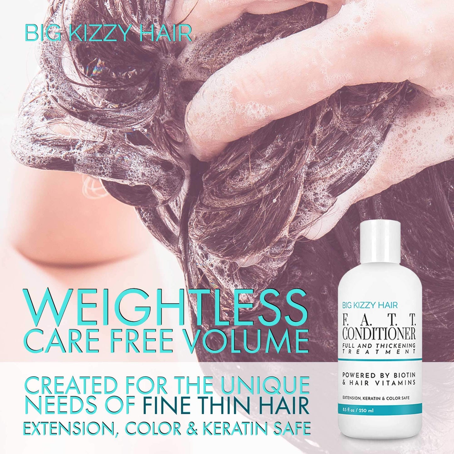 Volumizing Biotin Shampoo Set of 2, 8.5oz - Color, Keratin Treatment, Hair Extension Safe. Sulfate, Paraben & Oil Free, Body Building, Thickening Beauty & Personal Care Big Kizzy