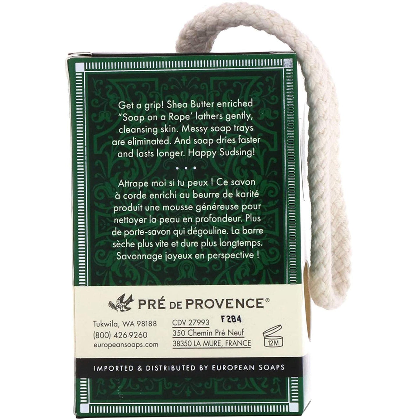 Pre de Provence Soap on a Rope Shea Butter Enriched French Bar Soap, 200g, Bergamot & Thyme Beauty and Personal Care Pre de Provence