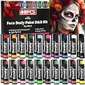 Dmsky 40 Packs Eye Black Sports Stick for Football, Baseball, Softball-Anti-Glare Face Body Paint Stick Kit,Water-Proof Eye Sports Paint Sticks,20 Beauty & Personal Care Dmsky