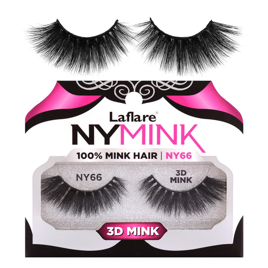 Laflare 3D NY Mink Eyelashes, 100% Real Mink Hair Lashes, Luxury Makeup, Natural, Light, Trendy, Variety, Reusable, Multi layered Real Mink Hair