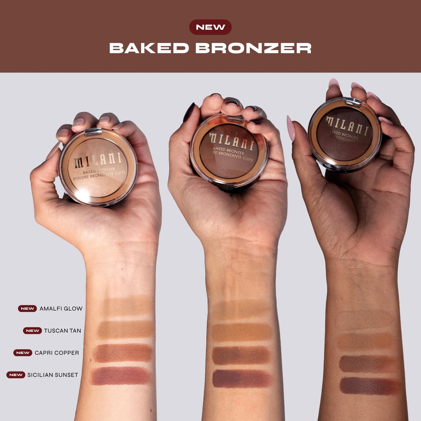 Milani Baked Bronzer - Long-Lasting Powder for Natural Sun-Kissed Glow- Lightweight, Buildable & Streak-Free Makeup with Radiant Finish- Talc-Free Beauty & Personal Care Milani