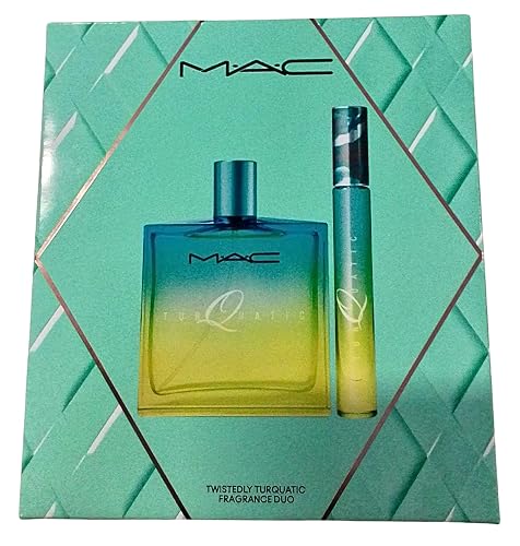 MAC Twistedly Turquatic Fragrance Duo Set - Eau de Toilette Spray 1.7 fl oz / 50 ml + Travel Spray 0.2 fl oz / 6 ml Beauty & Personal Care MAC