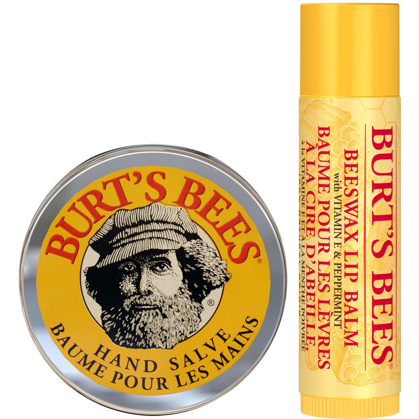 Burt's Bees A Bit of Burt's Bees Beeswax Lip Balm and Hand Salve Gift Set, Natural Origin Skin Care and Lip Care, 2-Piece Set, 0.15 oz./0.3 oz. Beauty and Personal Care Burt's Bees