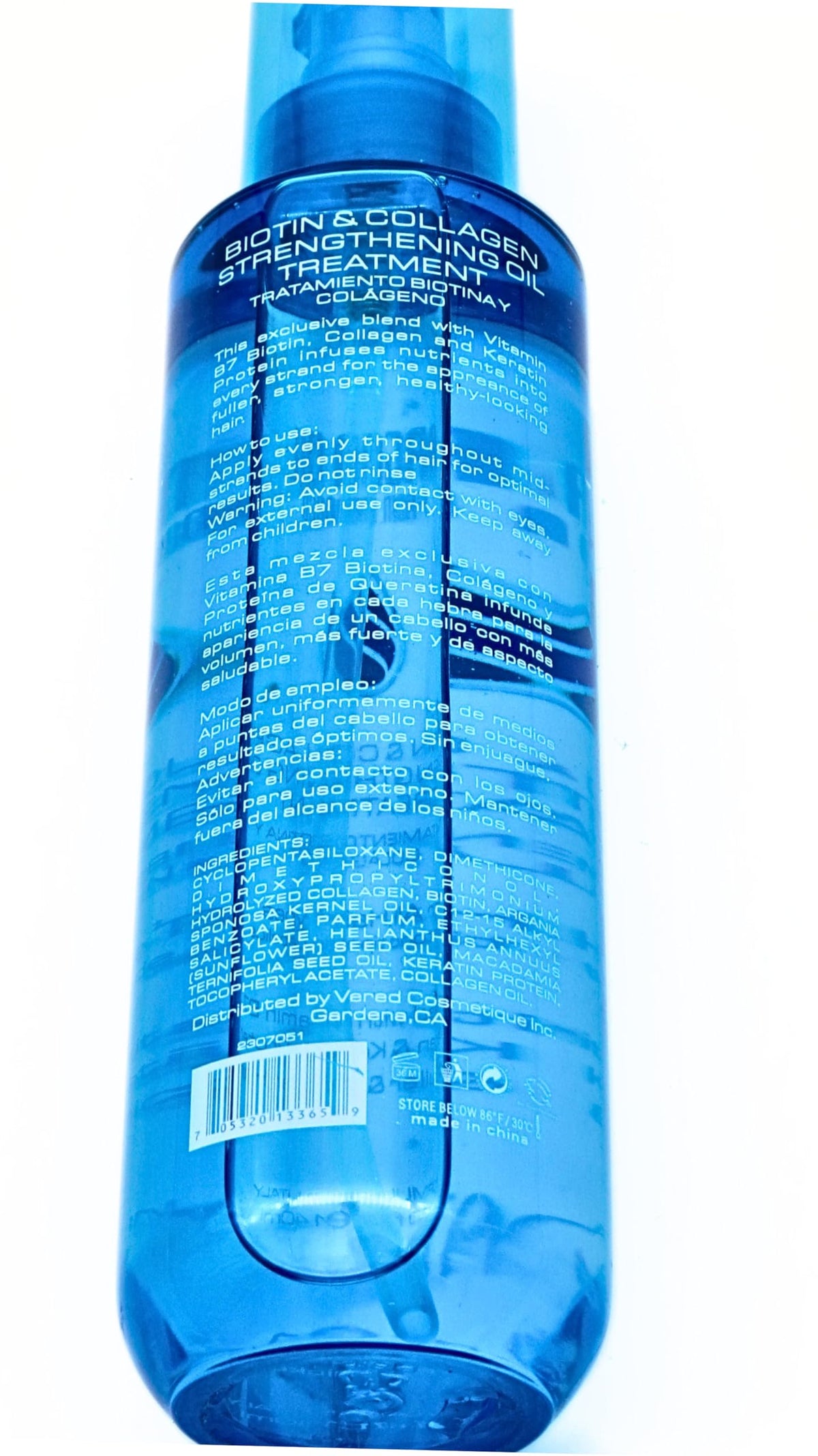 Argan Oil From Morocco Biotin & Collagen Strengthening Oil Treatment | For All Hair Types, 4.8 Fl Oz (Pack of 1), Blue