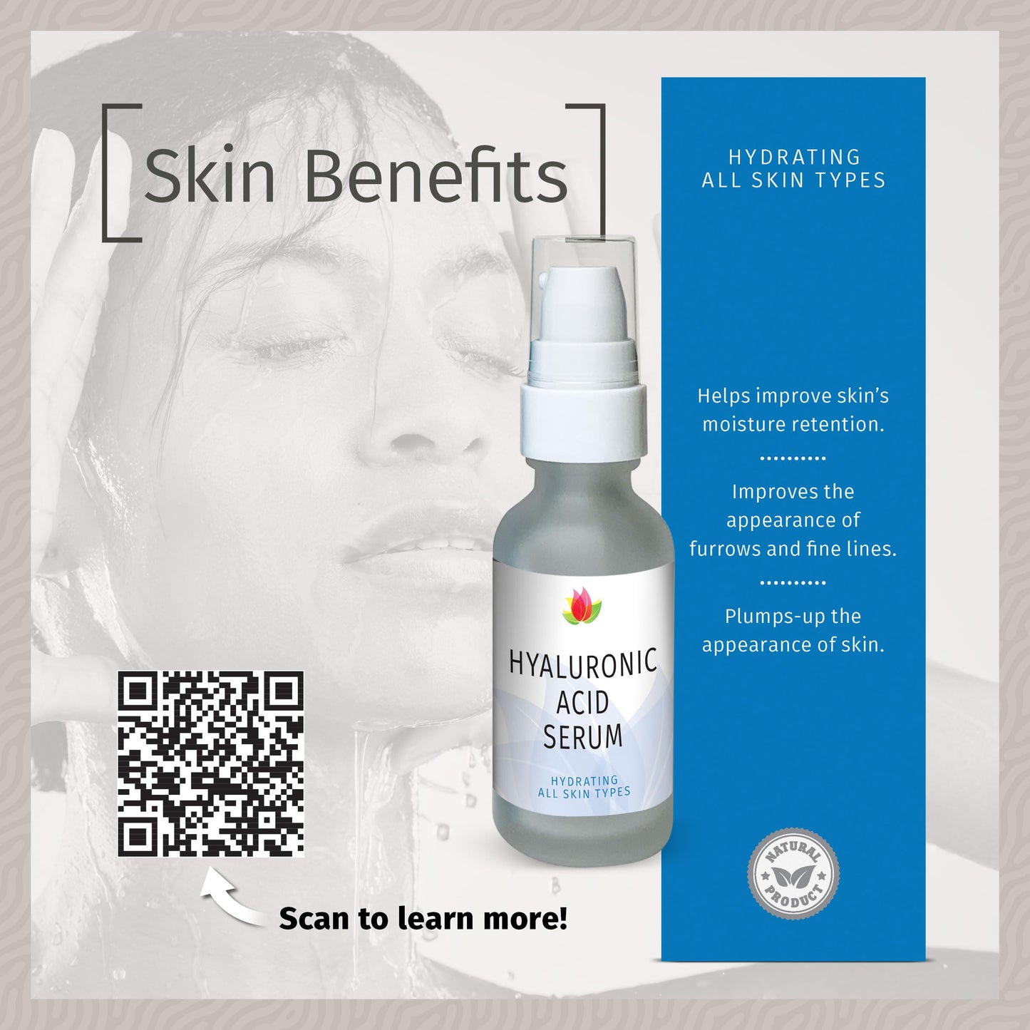 Reviva Labs Hyaluronic Acid Serum for Face and Neck - Moisturizing, Nourishing, and Hydrating Serum Acido Hialuronico - Face Serum for Women, 1 Fl Oz Beauty & Personal Care Reviva Labs