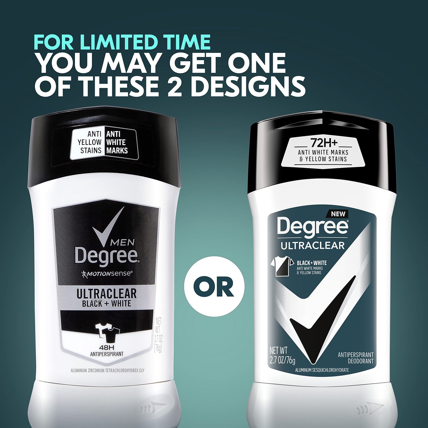 Degree Men UltraClear Antiperspirant Deodorant Black + White 4 count 72-Hour Sweat & Odor Protection Antiperspirant For Men With MotionSense Beauty and Personal Care Degree