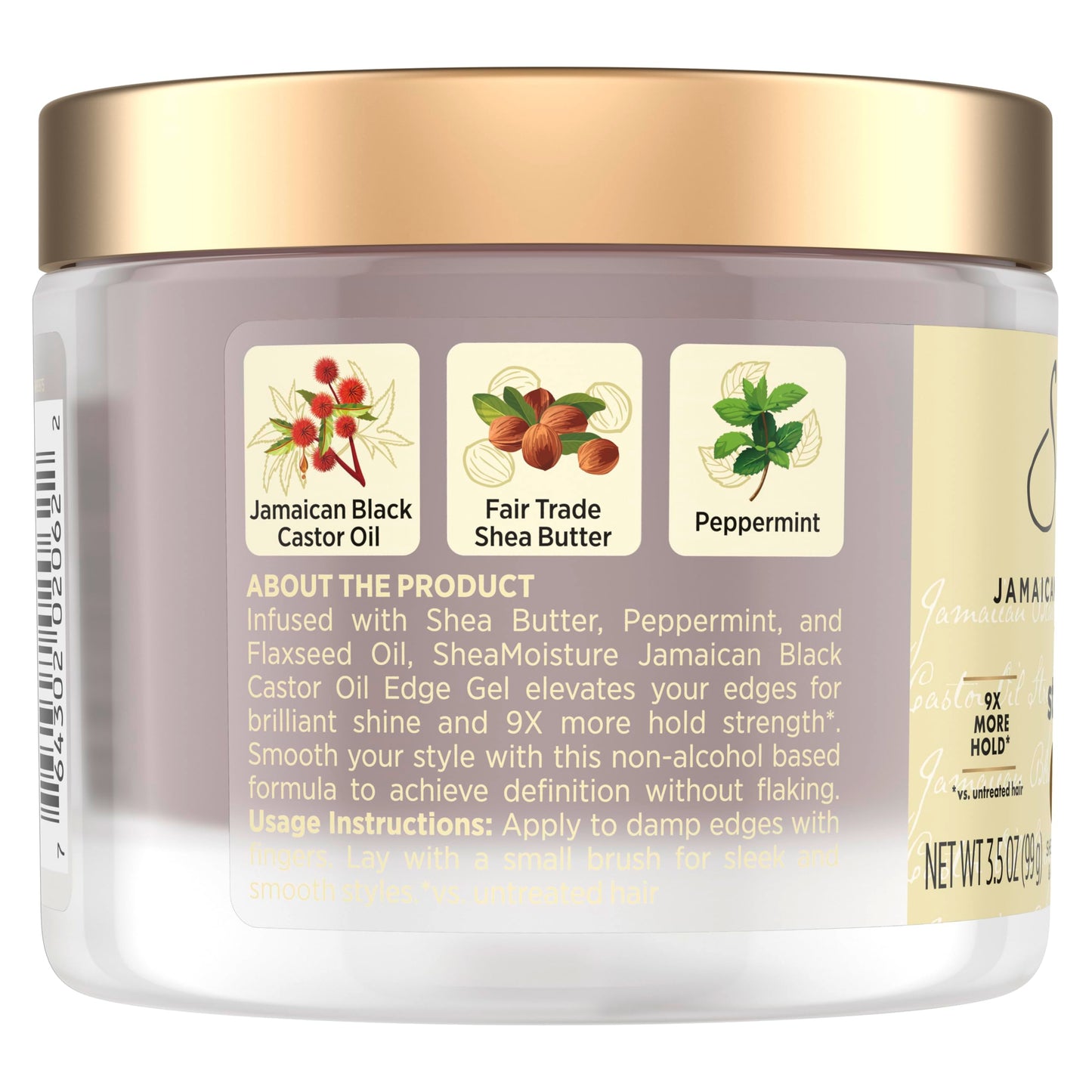 SheaMoisture Edge Control Strong Hold Gel+Flaxseed Jamaican Black Castor Oil Keeps Edges in Place,No Flakes,Infused With Hydrolyzed Corn Beauty & Personal Care Shea Moisture